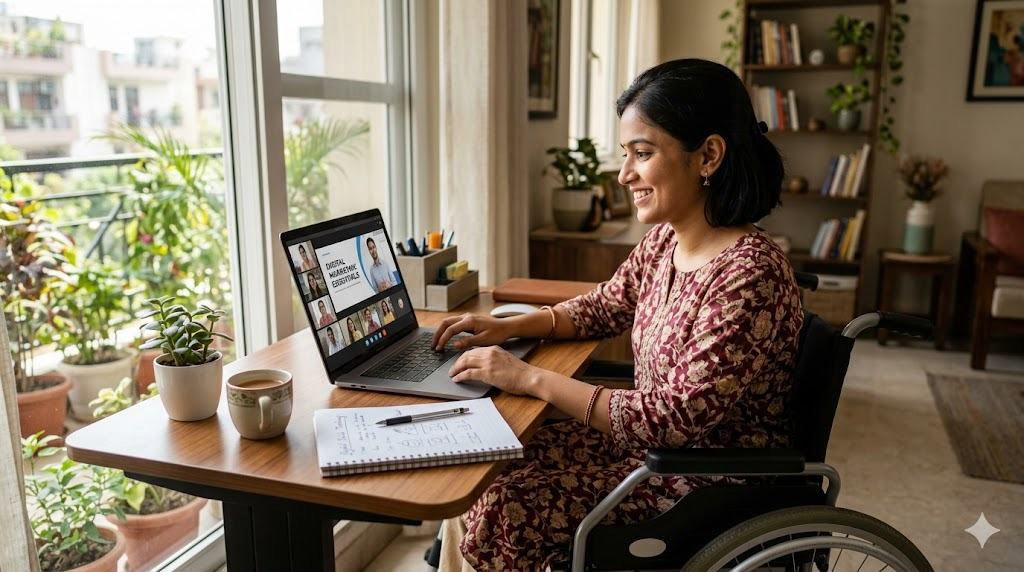 Professional working from home